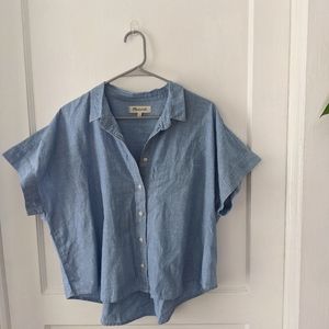 Cropped Chambray button up